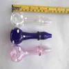 Colorful Snowflake Tobacco Glass Spoon Pipe Dry Herb smoking hand made Cigarette Filter SKull pipes Dot Bowl Oil Burner 5 Styles