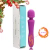 2019 Nya 10 hastigheter Magic Wand Massager, Big Magic Wand Massage Stick Av Vibratorer Sexig Clit Vibrator Sexleksaker För Kvinnor 22 * ​​4cm Y19062702