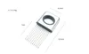 Multifunctional Stainless Steel Onion Plug Fruit and vegetable slicer Meat Fixer Meat Chop Loosen Meat Needle Kitchen Tool