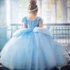 2021 Halloween Theme Costume Children's Blue princess dress children play stage performance skirt 110 to 150cm