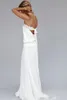 2019 New Vintage Dresses Beach Wedding Dress Cheap Dropped Waist Bohemian Strapless Backless Boho Bridal Gowns Lace Ribbon Custom Made 1172
