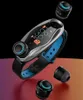 새로운 T90 스마트 팔찌 블루투스 5.0 스테레오 심장 박동 혈압 모니터링 섬광 호흡 빛 컬러 화면 DHL 무료
