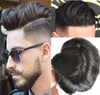Męski system włosów peruka mężczyzna włoski jedwabiście prosta jedwabna podstawa toupee czarny kolor 1B Brazylijskie dziewicze włosy zamiennik fa5510586