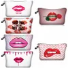 Mulheres Lip 3D Imprimir Cosmética Travel Bag Moda Maquiagem Handbag Organizer Make Up Caso Bolsa de armazenamento de Higiene Pessoal Beleza Kit Box Wash Bag RRA3396