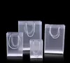 8 Size Frosted PVC plastic gift bags with handles waterproof transparent PVC bag clear handbag party favors bag custom logo SN441