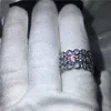 choucong 3-in-1 anello da dito diamante 925 anelli di fidanzamento in argento sterling per fedi nuziali per donna uomo gioielli di moda
