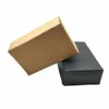50pcs 4x2x6.5cm carré noir brun papier kraft pliable boîte d'emballage carton cadeau boîte d'emballage chocolat petit artisanat boîte d'emballage pour le stockage