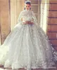 2019 arabe musulman princesse robe de mariée robe de bal dentelle Appliques église formelle mariée robe de mariée grande taille sur mesure