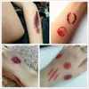 10sheet / lot Dia das Bruxas tatuagens temporárias impermeáveis ​​para Lady Mulheres 3d Reality Sangue do vampiro Scar Design Etiqueta Tattoo