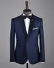 Populares Dois Botões Padrinhos Notch Lapela Do Noivo Smoking Padrinhos Melhor Homem Terno Ternos De Casamento Dos Homens Noivo (Jacket + Pants + Tie) B192