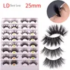 3D Mink rzęs 5d 25mm Długi Gruby Cross Mink Lashes Handmade False Eyelas Eye Makeup Tools New GGA1806