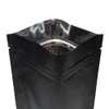 Matowe Black Package Torby Zip Torby Aluminiowe Torba do przechowywania Torba Stand Up Torba