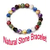 2020 mode pierre naturelle Yoga Bracelet bijoux pour femmes hommes coloré Chakra Agate énergie pierre Bracelets saint valentin cadeau