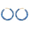 Fashion Bling Geometric Round Circle Crystal Hoop Earrings for Women Rhinestone Party Earrings Gift Accessories5592167