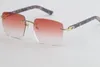 공장 도매 판매 대리석 보라색 판자 림리스 선글라스 8300816 클래식 조종사 금속 프레임 간단한 레저 디자이너 남성 안경 유니스퇴크