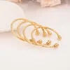 Brazalete pequeño y encantador de oro de Dubái, joyería árabe, abalorio de oro para niñas, tobillera de la India, pulsera, joyería para niños, regalo de cumpleaños para bebés 1295G