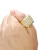 Ювелирные изделия Классические бриллианты Мужское кольцо Панк-дизайнер Кольца Обручальные кольца Красный Полный белый Crystyle Rock Роскошные кольца Модное ретро мужское кольцо