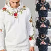 Felpa con cappuccio da uomo Hip-Hop Felpa con cappuccio Maglione con cappuccio Giacca Cappotto Capispalla Pullover Uomo Casual Felpe con fiore caldo Top Abbigliamento