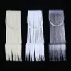 24pcs Clear False Nails Tips Acrylic Fan Shape Practice Display Natural Transparent White Polish UV Gel Fake Nails Tool LY150316697840