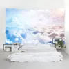 3D ciel nuages blancs tapisserie tenture murale couvre-lit dortoir couverture serviette de plage toile de fond maison chambre mur art plusieurs tailles dropship4748311