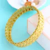 La más nueva joyería de moda hueca 18k oro amarillo relleno boda mujer brazalete pulsera regalo