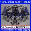 Injecção Para HONDA CBR 600RR CBR600 RR 2009 2010 2011 2012 Azuis chamas NOVO 282HM.27 CBR 600 RR 600F5 F5 CBR600RR 09 10 11 12 Kit de carenagens