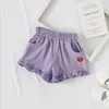 Baby Girls Shorts Strawberry Embroidered Girl Short Pants Ruffled Kids Trousers Summer Kids Clothing 4 Colors Optional DHW3074