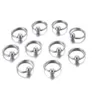 10Pcsset Nose Ring piercing body jewelry Steel Hoop Ring Closure For Lip Ear Nose silver plated Ball Body Jewelry1550907