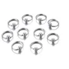 10Pcsset Nose Ring piercing body jewelry Steel Hoop Ring Closure For Lip Ear Nose silver plated Ball Body Jewelry3615535