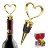 Rose Gold Silver Elegant Heart Lover en forme de vin rouge champagne Metal Wine Bottle bouteille Valentin pour cadeaux de mariage8317611