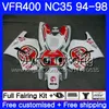 Zestaw Lucky Strike dla Honda RVF400R VFR400 NC35 V4 VFR400R 94 95 97 97 98 270HM.23 RVF VFR 400 R VFR 400R 1994 1995 1996 1997 1998 Owalnia