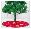 Gonna per albero di Natale lavabile Stampa di cartoni animati Fiore di Babbo Natale Decorazione per albero di Natale rotondo Gonna per albero di Natale pieghevole 60 cm 90 cm