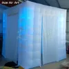 Wholesale Led illuminating inflatable cube Photo Booth tent background for wedding party decoration with remove cover