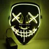 Halloween Led Light Up Mask Många alternativ Party Cosplay Masker Rengöringsalionsåret Roligt Glöd i mörka skräckmaskar DHL