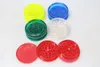 Plastic Tabak Kruid Grinders Kleurrijke 3 Onderdelen Smoking Pijp Filter Grinder Tools Dia 60mm Rookhulp