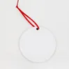 Christmas decoration 30pcs circle heat transfer printing pendant sublimation MDF Festive ornaments