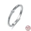 Anelli in argento sterling 925 per donna Carino zircone rotondo geometrico matrimonio gioielli regalo minimalista