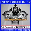 키트 혼다 인터셉터 용 VFR800RR 02 08 09 10 11 12 258HM.49 VFR 800RR 800R VFR800 RR 2002 2008 2009 2010 2011 2012 밝은 노란색 페어링