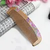 New colored peach comb thickened carved wood comb anti-static massage scalp health portable comb household articles