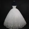 Beaded Tulle Suknia Balowa Sweetheart Suknie ślubne z aplikacjami 2020 Moda suknie ślubne Vestido de Novia