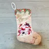 Medias creativas de muñeco de nieve de Navidad, adornos de árbol de Navidad de Papá Noel, decoración de fiesta en casa, bolsas de dulces para niños, regalos