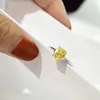 Fashion-qualtiy ring with yellow sparkly diamond in 1.25 oct size charm jewelry for women wedding gift PS6436