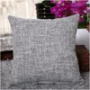 Solid Cushion Cover Plain Throw Pillows Case Linen Square Pillow Covers Sofa Car Decorative Home Christmas Decoration 13 Colors 45cm B6994