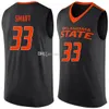 Oklahoma State Cowboys College Marcus Smart # 33 Maillot de basket-ball rétro orange noir Maillots de nom de numéro personnalisés cousus pour hommes