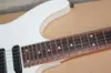guitarra elétrica branca sem cabeça com captadores SSH, Floyd Rose, fretboard de pau-rosa, pode ser personalizado como o pedido