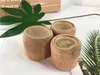 Tazza da tè in bambù naturale fatta a mano Tazze da latte per birra in stile giapponese con manico Artigianato da viaggio ecologico verde T2I230