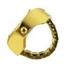 Anello di dito orologio oro orologio oro fiore ovale orologio rotondo orologio regalo di Natale 4 stili uomini orologi2499345