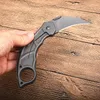 Karambit Folding Blade Claw Knife 440C Titanium Coated Blades Steel Handle Outdoor Survival Tactical Fold Knives