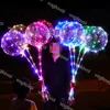 LED lampeggiante Balloon Bobo Ball Line con Stick Wave 3m String Light Up per Natale Halloween Wedding Birthday Decoration DHL