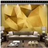 Custom wallpapers Modern minimalist gold wallpapers geometric wallpaper background wall TV background wall